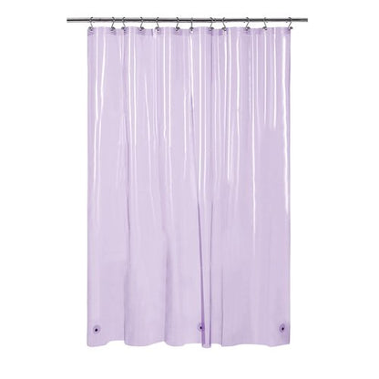 Barossa Design Clear Lavender Long Shower Curtain Liner 78" Height - 3 Magnets & Waterproof Lightweight PEVA Shower Liner for Bath Tub, PVC Free, Metal Grommets, Clear Lavender, 72x78