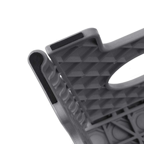 Casafield 9" Folding Step Stool with Handle, Gray - Portable Collapsible Small Plastic Foot Stool for Kids and Adults - Use in the Kitchen, Bathroom and Bedroom