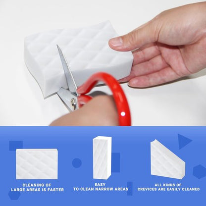 Magic Sponge Eraser 30-Pack | 3X Density Premium Melamine Sponges for Deep Cleaning Multi-Surface