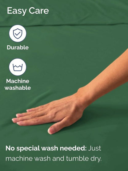 Extra Deep Full Fitted Sheet - Hotel Luxury Single Fitted Sheet Only - Easily Fits 18 inch to 24 inch Mattress - Ultra Soft, Wrinkle Free with Extra Deep Pockets - Breathable & Comfy - Emerald Green
