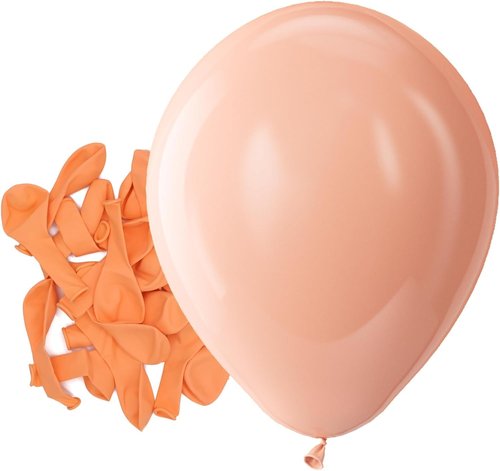 Bezente Pastel Orange Latex Balloons - 150 Pack 5-Inch Matte Light Orange for Parties & Events
