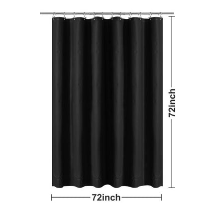Barossa Design Black Shower Curtain Liner with 6 Magnets - Waterproof Heavy Duty PEVA Shower Liner for Bathroom, 72" x 72" Standard Size, PVC Free, Metal Grommets - Black, 72x72
