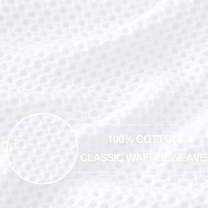 Homaxy 100% Cotton Kitchen Dish Towels - Ultra Soft, Absorbent & Quick Drying | 20 x 28 Inches, 4-Pack, White