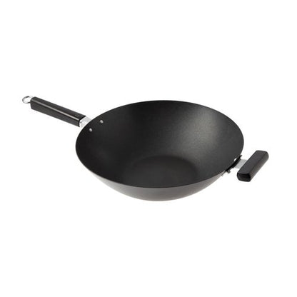 JOYCE CHEN Professional Series 14-Inch Carbon Steel Excalibur Nonstick Wok with Phenolic Handles
