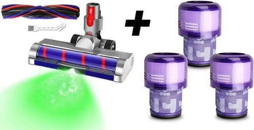 Lemige Vacuum Filter & LED Light Replacement Parts for Dyson V11 & V15 Models - High Efficiency