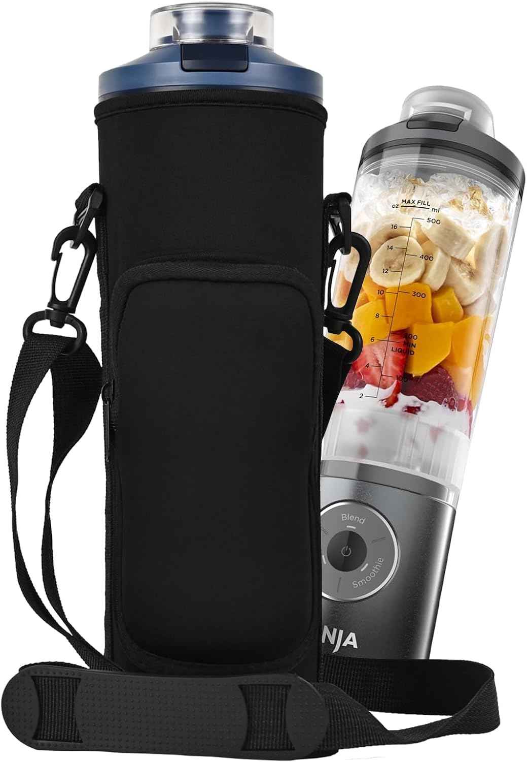 Ninja | Portable Blender Storage Bag Sleeve - Convenient Accessory Pocket & Shoulder Strap for Ninja Blast Max