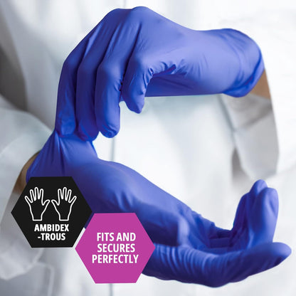 Med Pride Nitrile Medical Exam Gloves - Disposable, Powder & Latex-Free for Doctors & Nurses