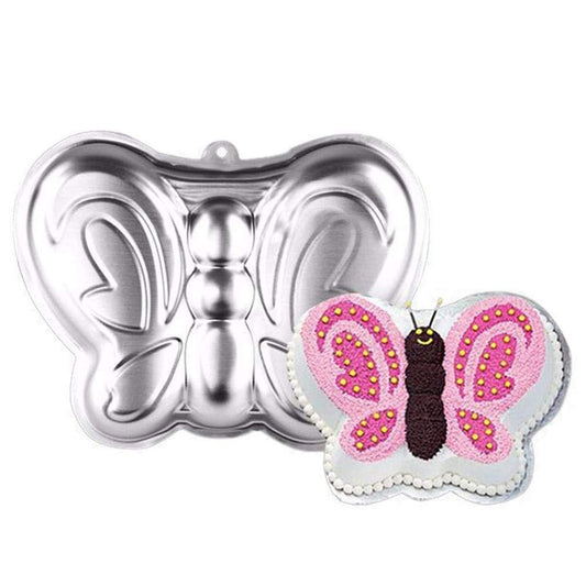 Ulalaza Butterfly Cake Pan 3D Aluminum Cake Mould Wedding Christmas Birthday Cake Baking Pan