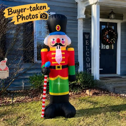 Lighted Christmas Inflatable Nutcracker Large Outdoor Yard Decoration