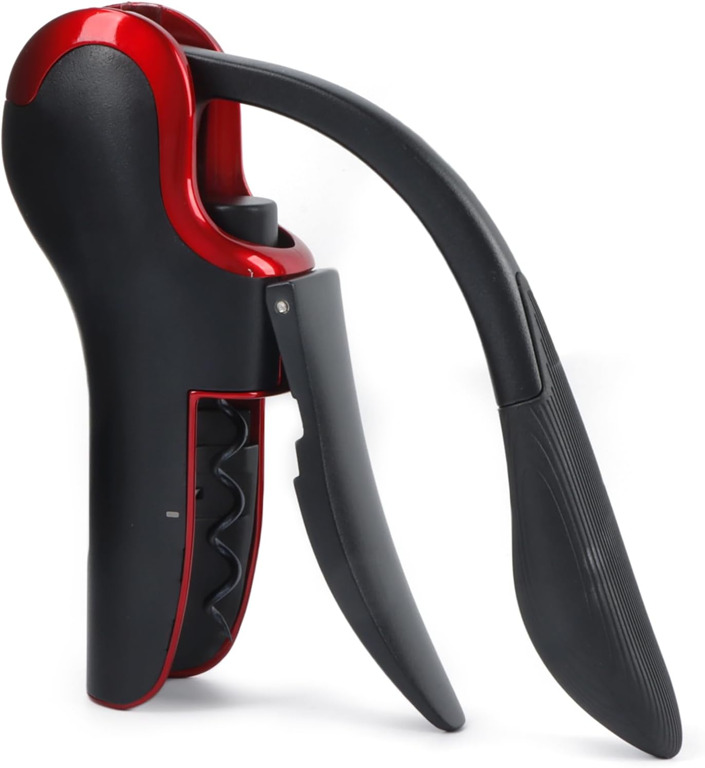 Wine Opener Compact Vertical Corkscrew Wine Bottle Opener with Built-in Foil Cutter