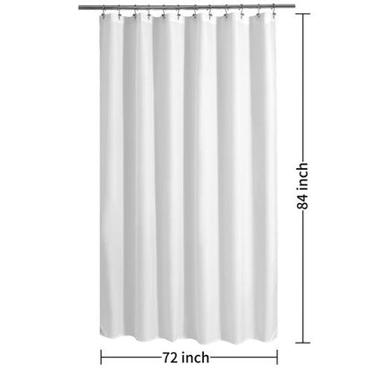 ALYVIA SPRING Extra Long Fabric Shower Curtain Liner Waterproof - 72" x 84", Soft & Lightweight XL Shower Curtain with Magnets, Machine Washable - 72x84, White