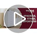 VASAGLE White 7-Drawer File Cabinet on Wheels with Lockable Casters