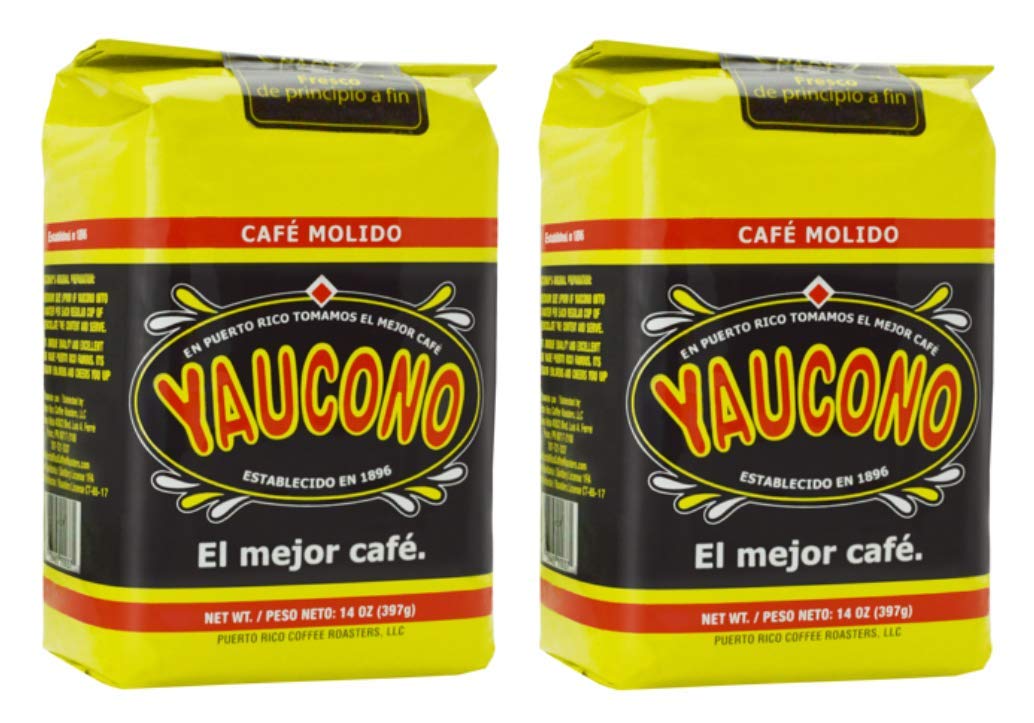 Yaucono Coffee Medium Roast Ground, Arabica, 14 Ounce (Pack of 2)