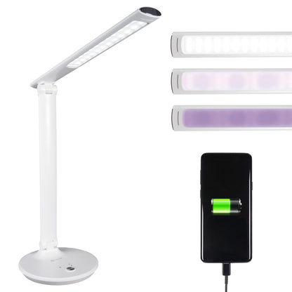 OttLite Good Housekeeping Sanitizing Light & Desk Lamp with USB Charging, LED Desk Lamp, Book Light, Reading Light, Touch Activated, Flexible Neck, Desk Light for Home Office, Light Stand