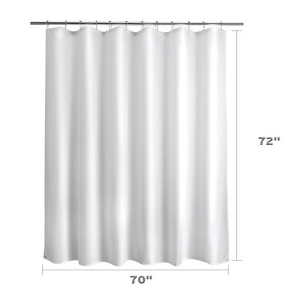 Titanker Waterproof Fabric Shower Curtain Liner Washable, Cloth Shower Liner with Magnets, White Shower Liner Soft Fabric, Lightweight Shower Curtain Liner, 70x72 Inches
