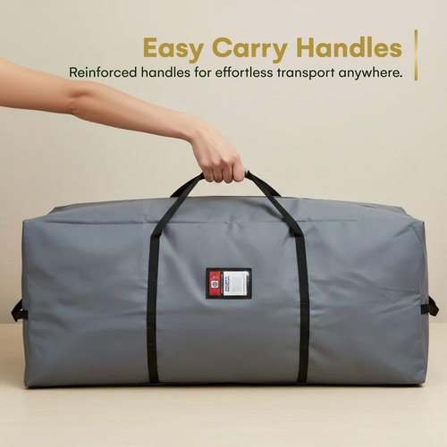Holiday Spirit Christmas Tree Storage Bag - Heavy-Duty Waterproof Design with Reinforced Handles - Fits 7.5ft Tree, Protects from Dust & Moisture - Charcoal
