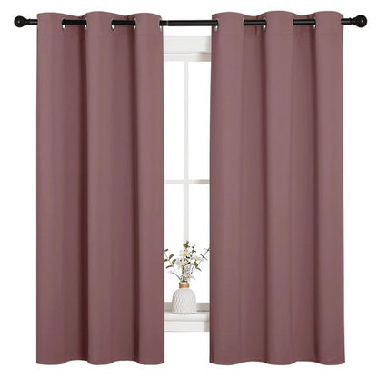 NICETOWN Room Darkening Curtains Drapes for Daughter's Bedroom, Window Treatment Thermal Insulated Grommet for Living Room (Dusty Bean Paste, 2 Panels, 42 by 63)