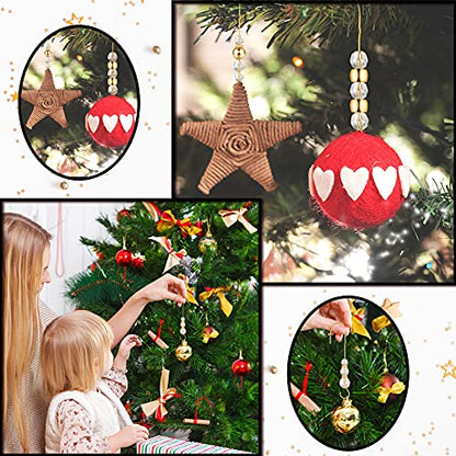 Christmas Ornament Hooks 35 Pack Gold Wire Acrylic Crystal Hangers 5 Styles