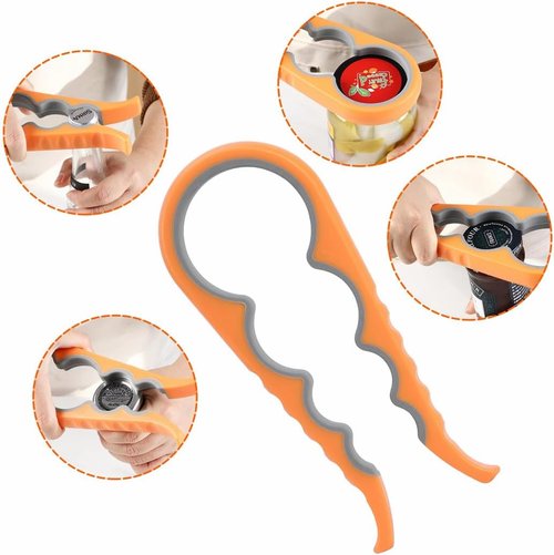 Easy Grip - Multi-Use Jar, Bottle & Can Opener for Seniors with Arthritis | Ideal for Weak Hands