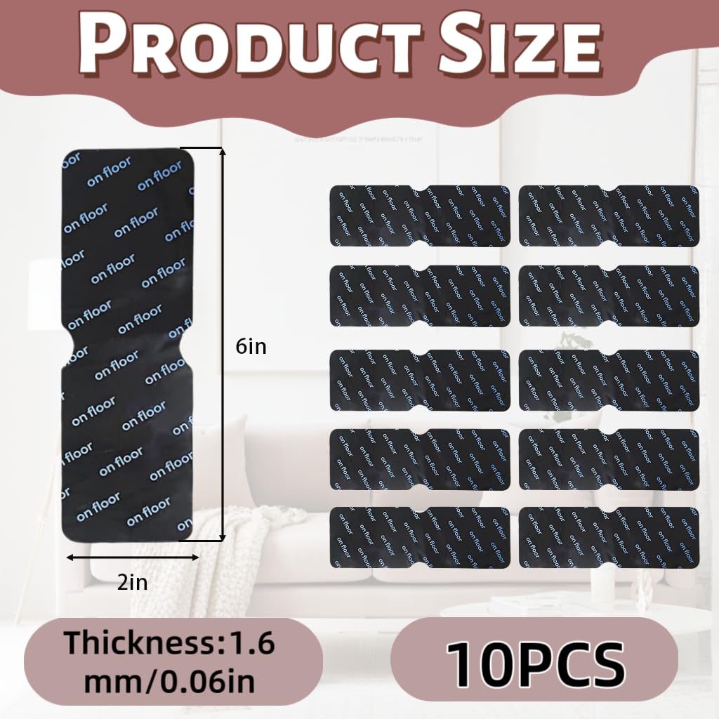 Rug Carpet Non Slip Grippers, Strong Adhesive Grippers for Area Rugs,Double Sided Carpet Tape PadsKeep Corners Flat, No Damaging for Hardwood Floors and Tiles,Removable,Reusable and Washable(10pcs)