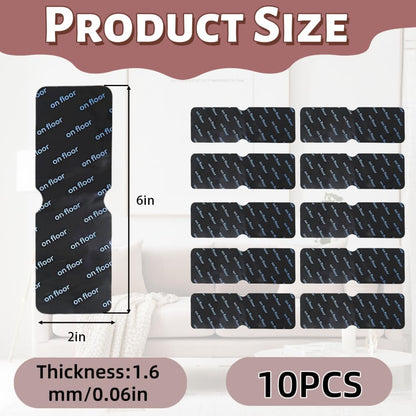 Rug Carpet Non Slip Grippers, Strong Adhesive Grippers for Area Rugs,Double Sided Carpet Tape PadsKeep Corners Flat, No Damaging for Hardwood Floors and Tiles,Removable,Reusable and Washable(10pcs)