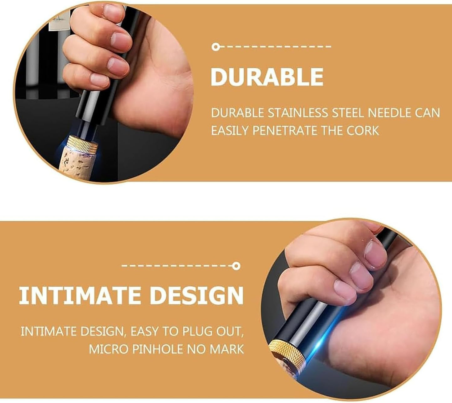 Wine Opener, MIni Wine Opener, Travel Portable Pocket Air Pressure Pump Wine Bottle Opener, Travel Porta for Home, Restaurant, Party (Red)