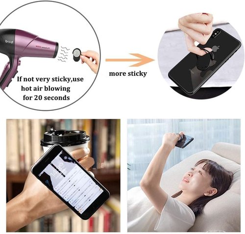 2PACK Cell Phone Ring Holder，Finger Ring Stand Universal 360 Degree Rotation Super-Thin Ring Grip for Magnetic Car Mount, All Smartphones and Tablets.