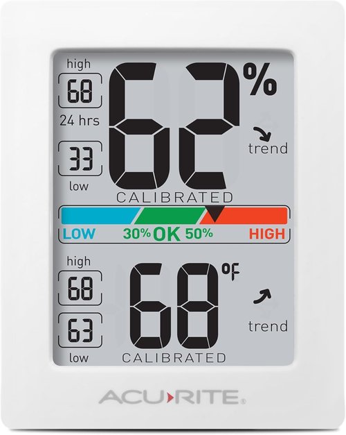 AcuRite Humidity Meter - Digital Thermometer with Comfort Scale | Indoor Hygrometer, 3 x 2.5 Inches, White
