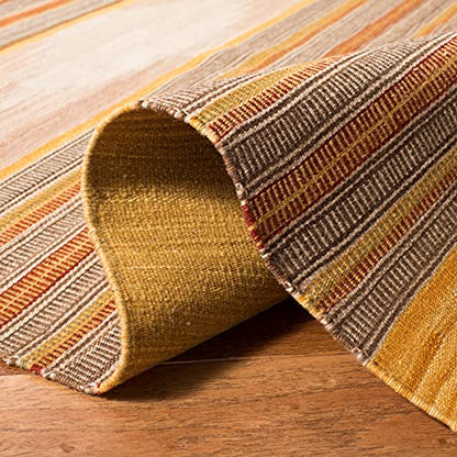 SAFAVIEH Kilim Collection Accent Rug - 3' x 5', Natural & Multi, Handmade Southwestern Tribal Wool, Ideal for High Traffic Areas in Entryway, Living Room, Bedroom (NVK175A)