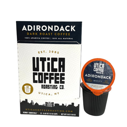 Adirondack Dark Roast Single Serve Coffee Pods | Smooth Body, Molasses, And Chocolate Notes With A Smooth Finish | 12 Count, 2.0 Compatible