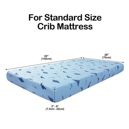 BubblePanda Rayon Made from Bamboo Crib Sheets for Baby Boys Girls Neutral Soft Stretchy Fitted Crib Mattress Sheet Standard 52" x 28" (Shark)