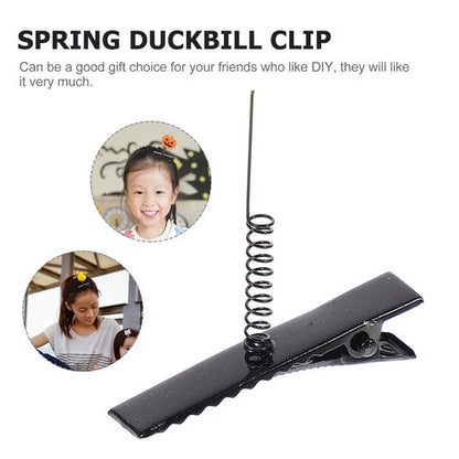 Abaodam Duck Bill Clips - 100pcs Spring Metal Hair Clips for DIY Crafts | Perfect for Easter & Halloween