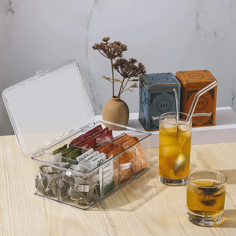 Vtopmart Clear Organizers,Stackable Storage Containers for Office Supplies,Desk Organization and Storage for Jewelry,Art Crafts
