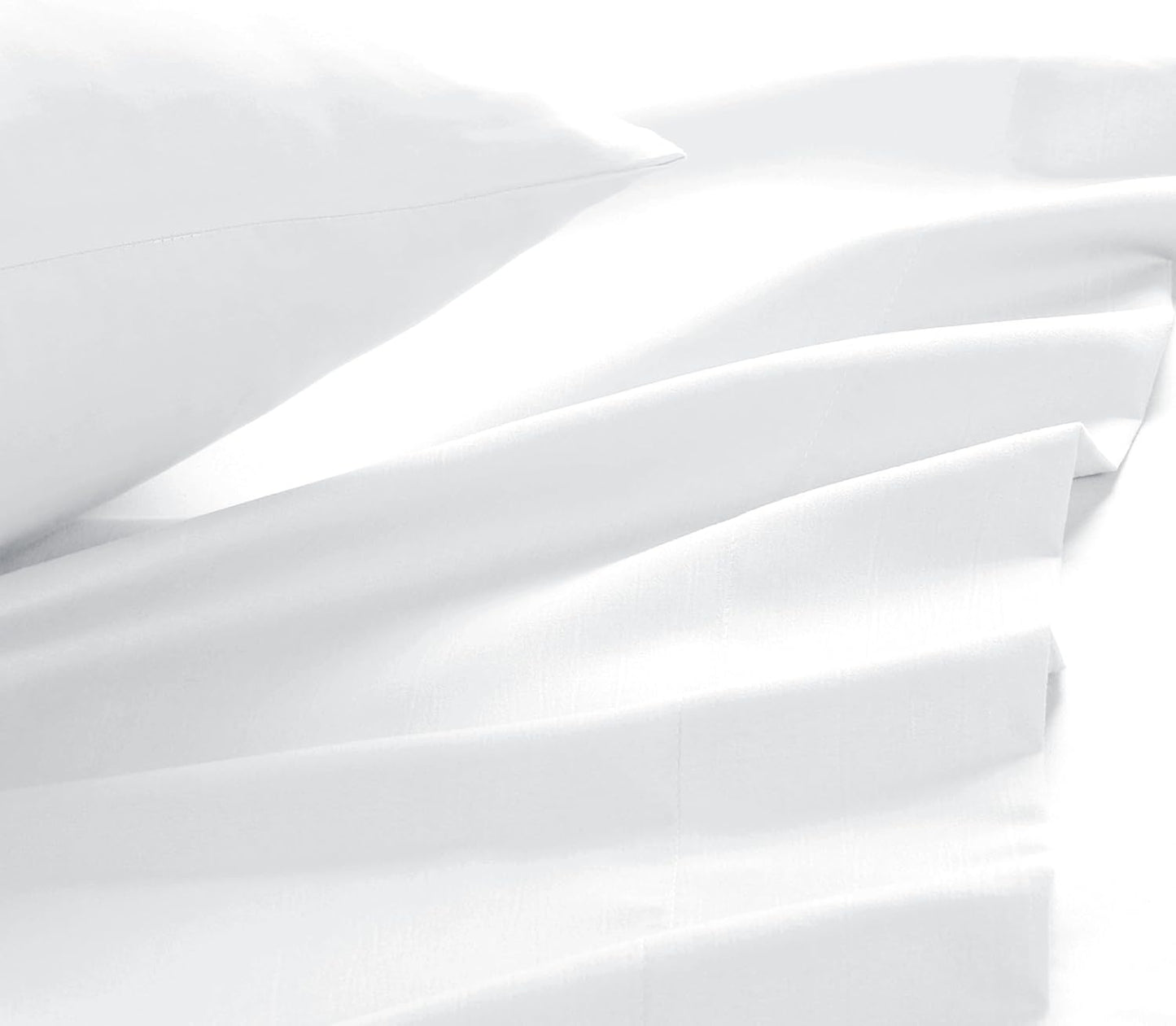 Skiennix Queen Sheet Set - Ultra Soft Double Brushed Microfiber Bedding | 4-Piece Deep Pocket, Wrinkle-Free, Easy Care - White