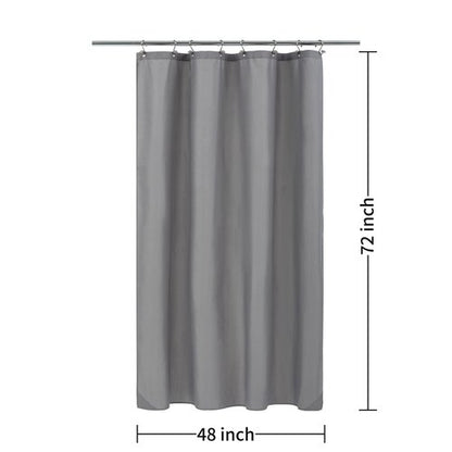 ALYVIA SPRING Stall Fabric Shower Curtain Liner Waterproof - 48" x 72", Soft & Lightweight Stall Size Shower Curtain with Magnets, Machine Washable - 48x72, Grey