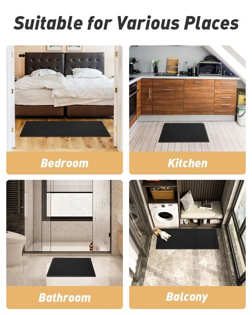 AMOAMI Upgraded Waffle Runner Rug Super Absorbent Non Slip Bath Mats for Bathroom Machine Washable Boho Bathroom Runner Rug with Tassels, Ideal for Hallway Bedroom Laundry Room, 2'x 6'