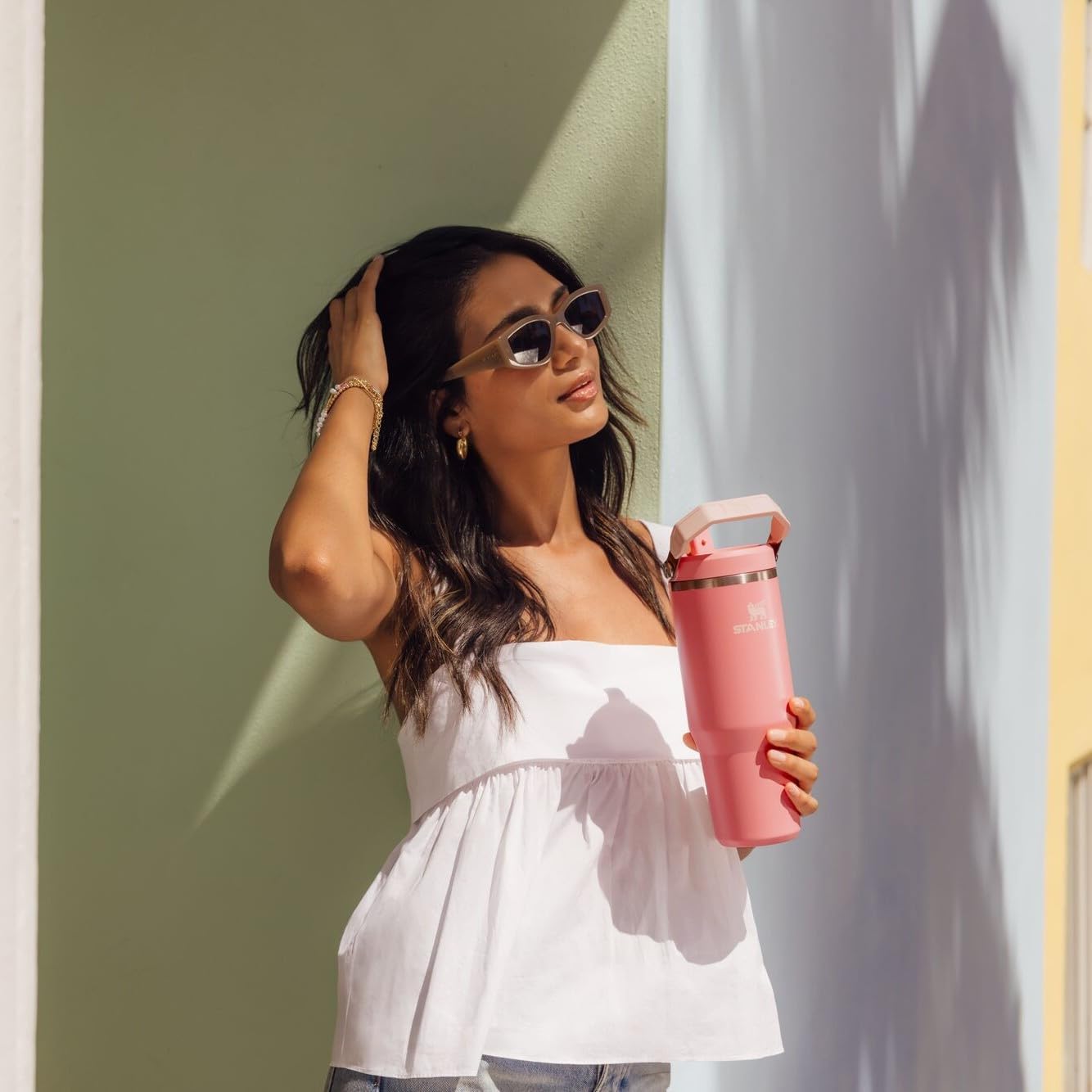 STANLEY IceFlow 2.0 Tumbler - 30 oz Insulated Water Bottle with Flip Straw & Handle | BPA-Free Agave