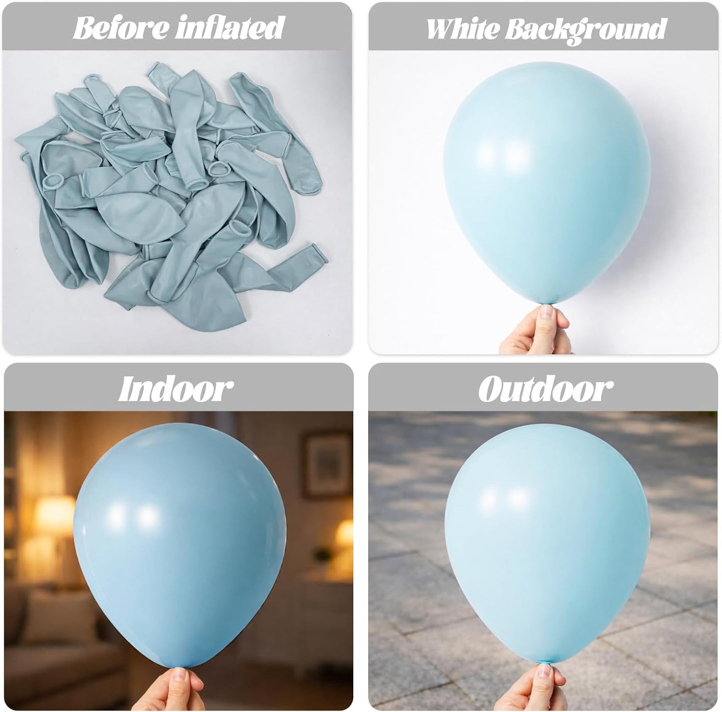 Voircoloria Aqua Blue Latex Balloons - 12 Inch, 66 Pack | Perfect for Weddings, Birthdays & Celebrations