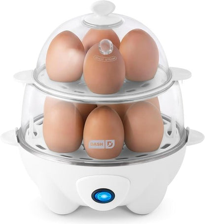 Dash Deluxe Egg Cooker | 3-in-1 Boiler, Poacher & Steamer - Holds 12 Eggs, Dishwasher Safe, BPA Free