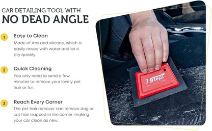 Skiennix Mini Pet Hair Lint Remover - Effective Dog & Cat Fur Detailer for Auto & Home Use