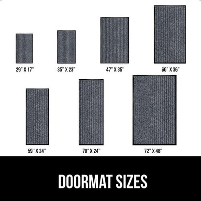 GORILLA GRIP Waterproof Door Mat - Heavy Duty Entryway Rug for Home & Office | 29x17, Charcoal Gray