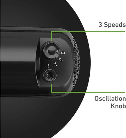 Holmes 12-Inch Oscillating Table Fan - 3 Speeds, 75° Oscillation, Adjustable Tilt | Quiet for Home & Office