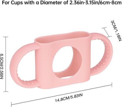 NiHome Silicone Dual-Handle Tumbler Grip - Fits 14oz Stanley & 12oz Zak Owala Cups | Perfect for Home & Travel