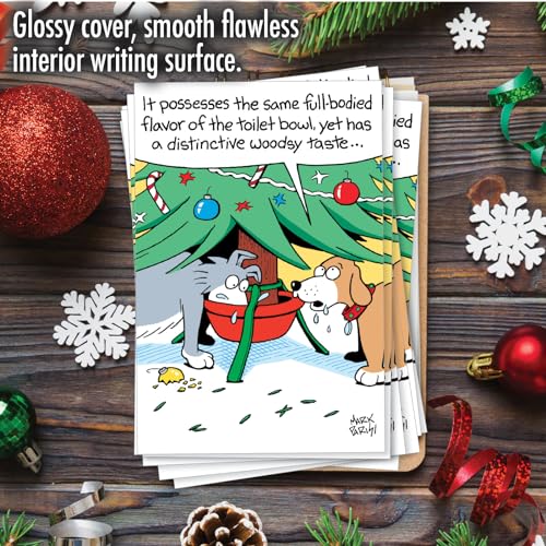 NobleWorks Christmas Funny Greeting Cards Boxed Full-Bodied Flavor - 12 Pack