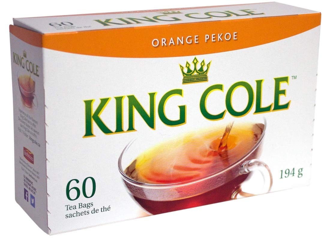 King Cole Tea Orange Pekoe Tea, 60 Count {Imported from Canada}