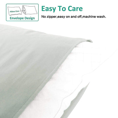 NTBAY Queen Pillowcase Set - 4 Pack Brushed Microfiber 20x30 Pillowcases - Soft, Wrinkle-Free, Fade-Resistant, Stain-Resistant, Light Grey Pillowcases with Envelope Closure - 20x30 Inches, Light Grey
