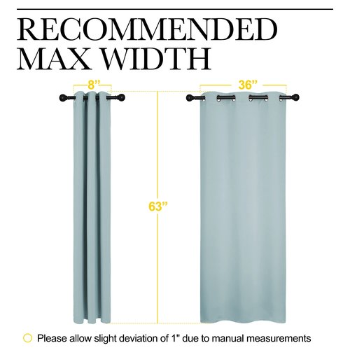 NICETOWN Room Darkening Curtains and Drapes, Sky Blue Window Treatment Thermal Insulated Solid Grommet Top Curtains/Drapes for Bedroom Living Room (Set of 2, 42 inches Wide by 63 inches Long)