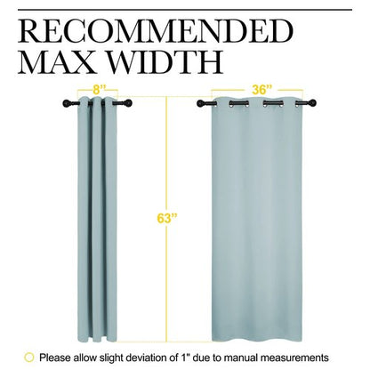 NICETOWN Room Darkening Curtains and Drapes, Sky Blue Window Treatment Thermal Insulated Solid Grommet Top Curtains/Drapes for Bedroom Living Room (Set of 2, 42 inches Wide by 63 inches Long)
