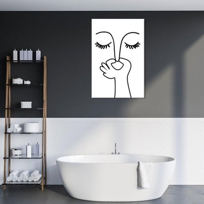 Funny Bathroom Wall Art - Humorous Black and White Poster for Guest Toilet | Unframed 12x18 Inch