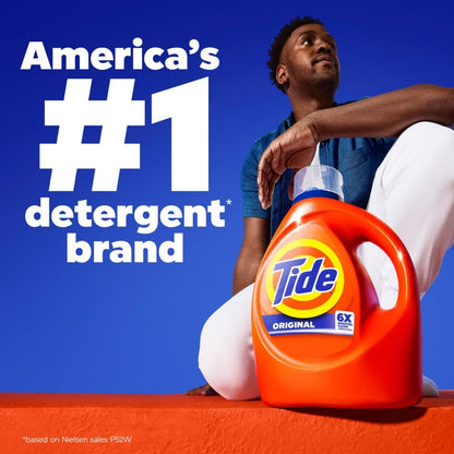 Tide Liquid Laundry Detergent - Original Scent, 64 Loads, 80 FL OZ | Powerful Stain Removal